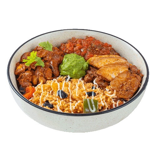Mexican Rice & Chipotle Chicken bowl with Broccomole – Coffee Island